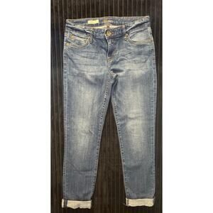 KUT from the Kloth Catherine Boyfriend Jeans Size 2 Rolled Cuff 9" Rise 29.5"